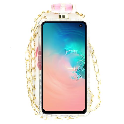 Handmade Pink Flower Bottle Case Samsung S10E - Bling Cases.com