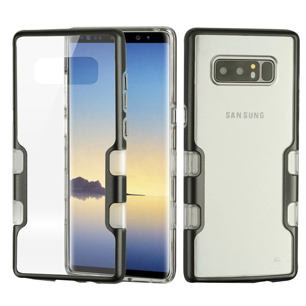 Hybrid Clear Black Case Samsung Note 8 - Bling Cases.com