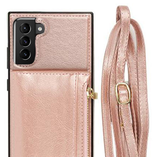 Crossbody Pouch Rose Gold Case Samsung S21 Plus