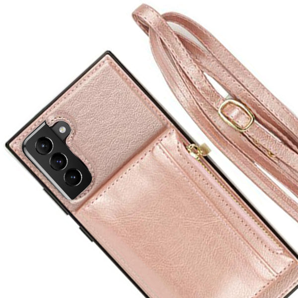 Crossbody Pouch Rose Gold Case Samsung S21