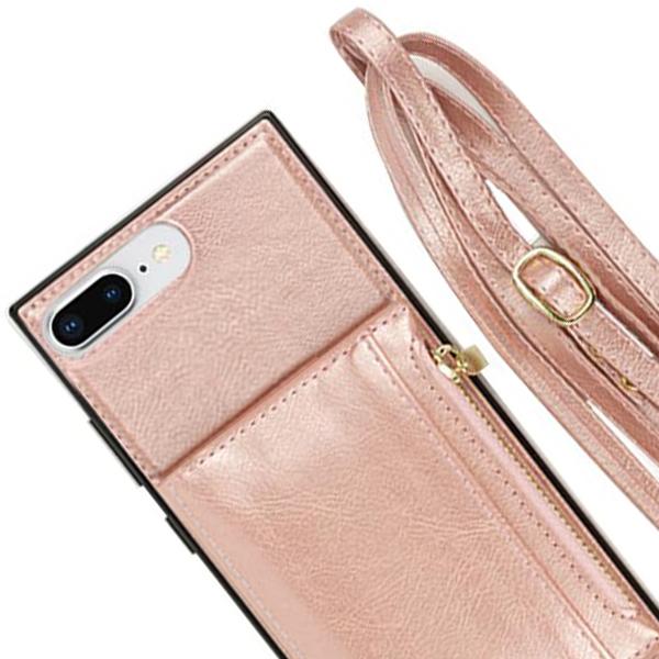 Crossbody Card Holder Rose Gold Case Iphone 7/8 Plus