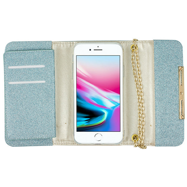 Glitter Detachable Purse Skyblue Iphone 7/8 Plus