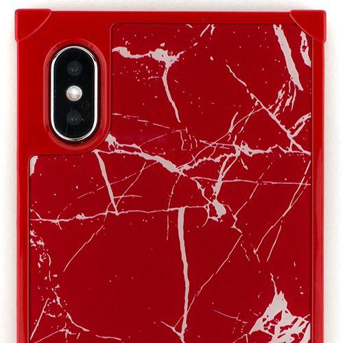 Marble Square Red Case Iphone 10/X/XS - Bling Cases.com