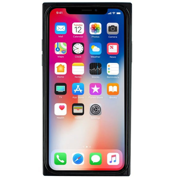 Square Box Triangle Tpu Skin Black Case Iphone XR