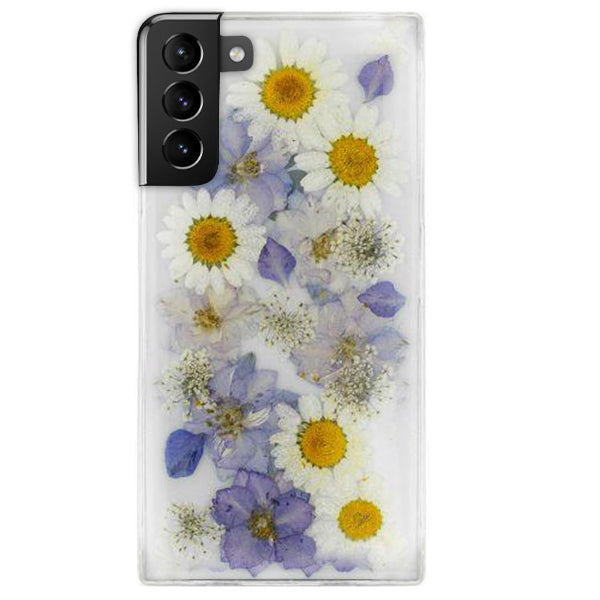 Real Flowers Purple Case Samsung S21