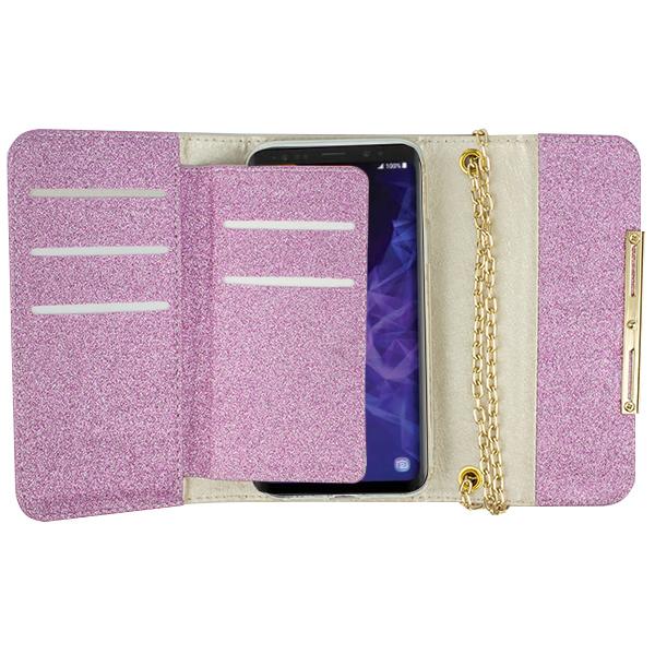 Glitter Detachable Purse Light Purple S9