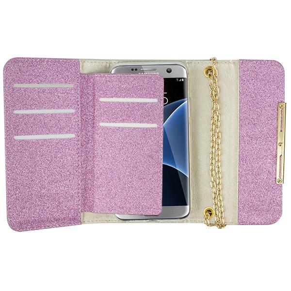 Glitter Detachable Purse Light Purple Samsung S7